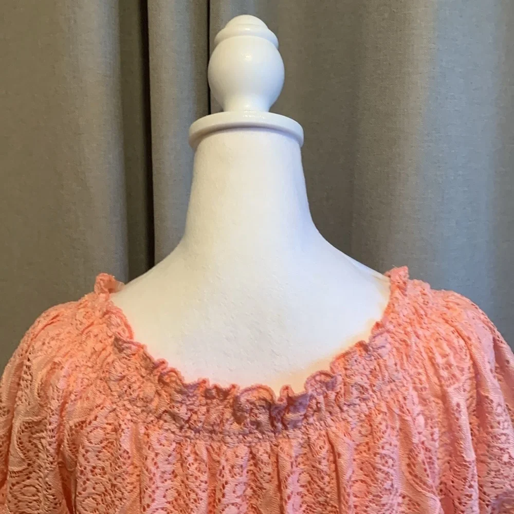 NWOT - No Boundaries Pink Lace Top Size Large (11-13) - Picture 9 of 16
